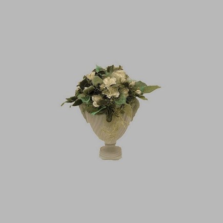 Arrangement de fleurs dans un vase 25 cm hauteur 40 cm