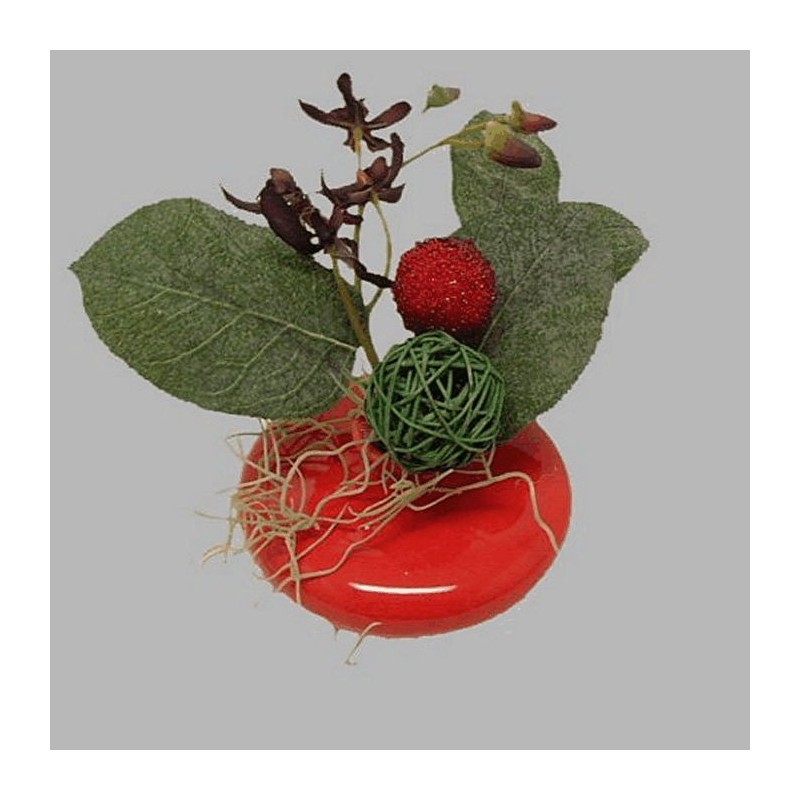 Arrangement de fleurs dans un vase petite 10 cm