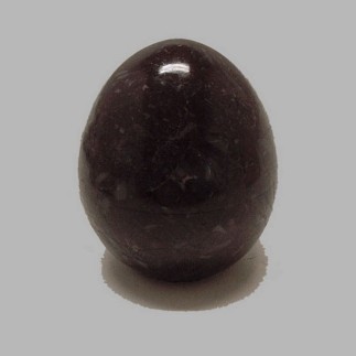 oeuf de marbre poli violet et gris 7,5 cm