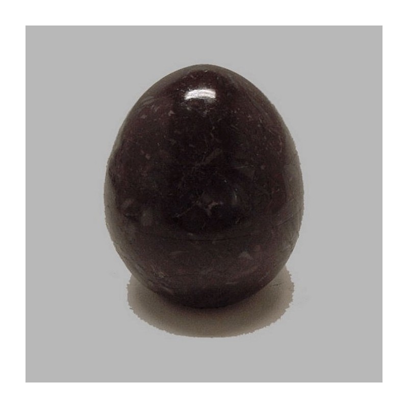 egg of marble polished purple with grey 7,5 cm