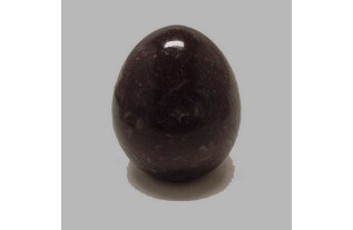 oeuf de marbre poli violet et gris 7,5 cm