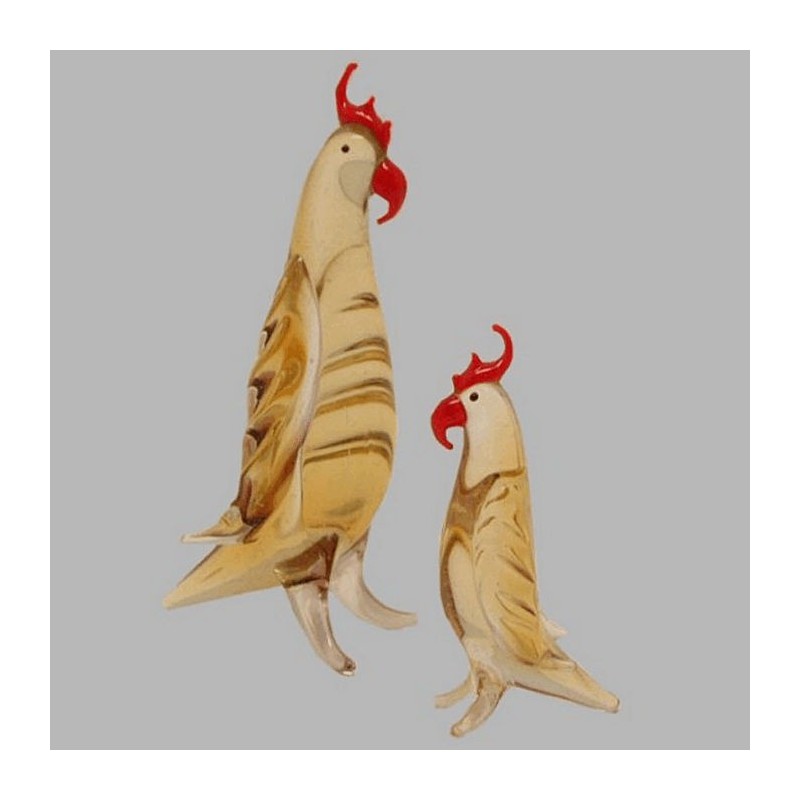 Glass cock H 8 B 5 cm