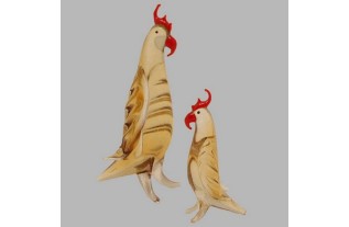 Glass cock H 8 B 5 cm