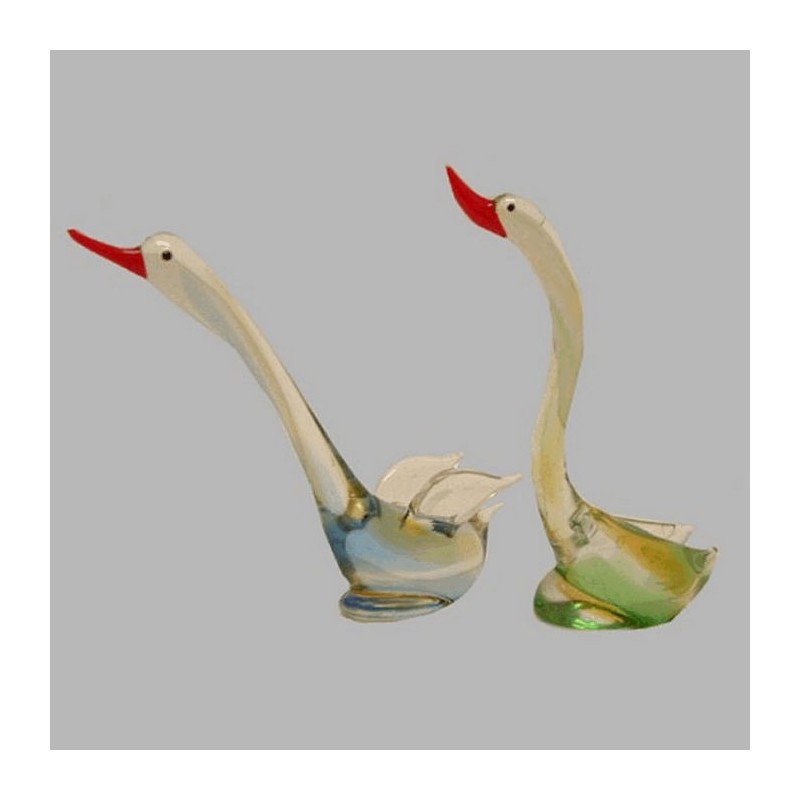 Glazen zwanen 2 kleuren