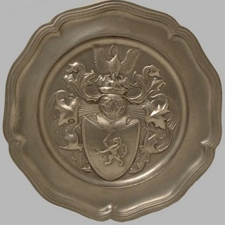 bord van tin wapenschild