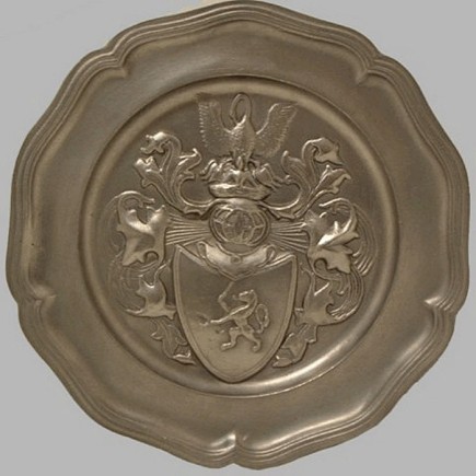 bord van tin wapenschild