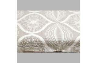 tafelkleed noot en bloem kleur wit 130 x 280 cm