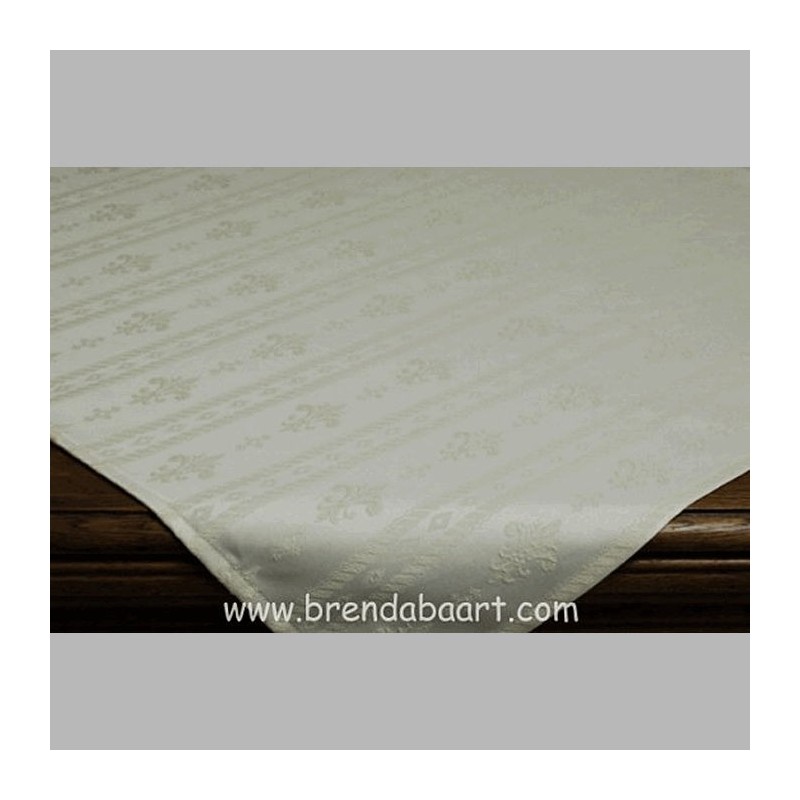 tablecloth satin stripes -Lily color ecru 115 x 135 cm