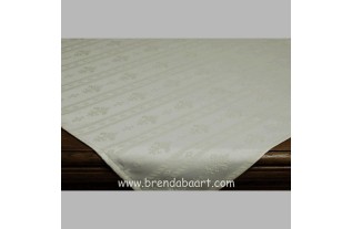 tablecloth satin stripes -Lily color ecru 115 x 135 cm