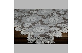 tablecloth Rosaline white-brown 135 x 175 cm