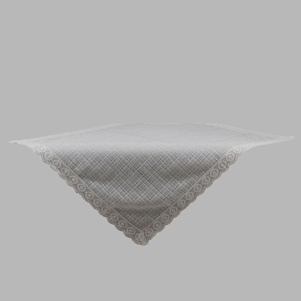 Tablecloth with Elegant Lace Border – 85 x 100 cm, Handmade in Our Atelier