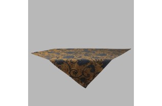 Elegant Rectangular Tablecloth with Black Floral Print – 130 x 100 cm