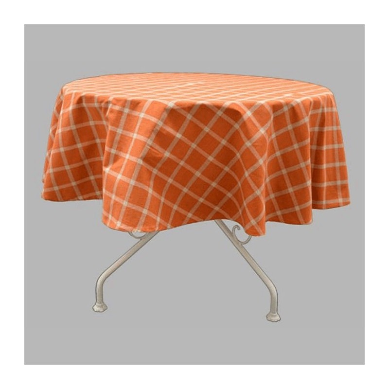 tablecloth round color red-brown 160 cm