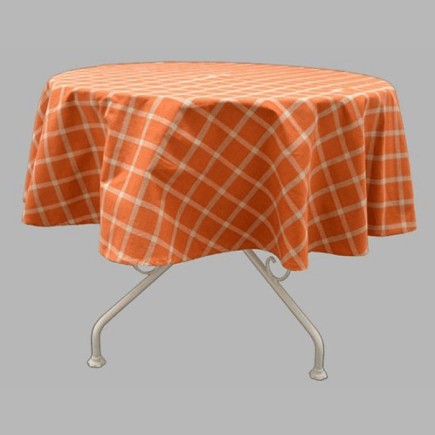 tablecloth round color red-brown 160 cm