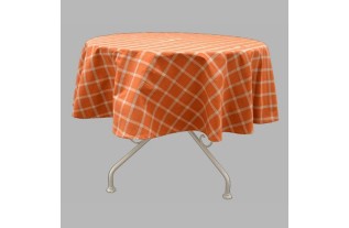 tablecloth round color red-brown 160 cm