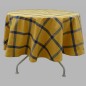 tablecloth round color yellow-blue 180 cm