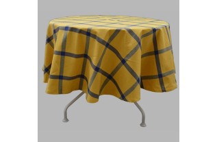 tafelkleed rond kleur geel blauw 180 cm