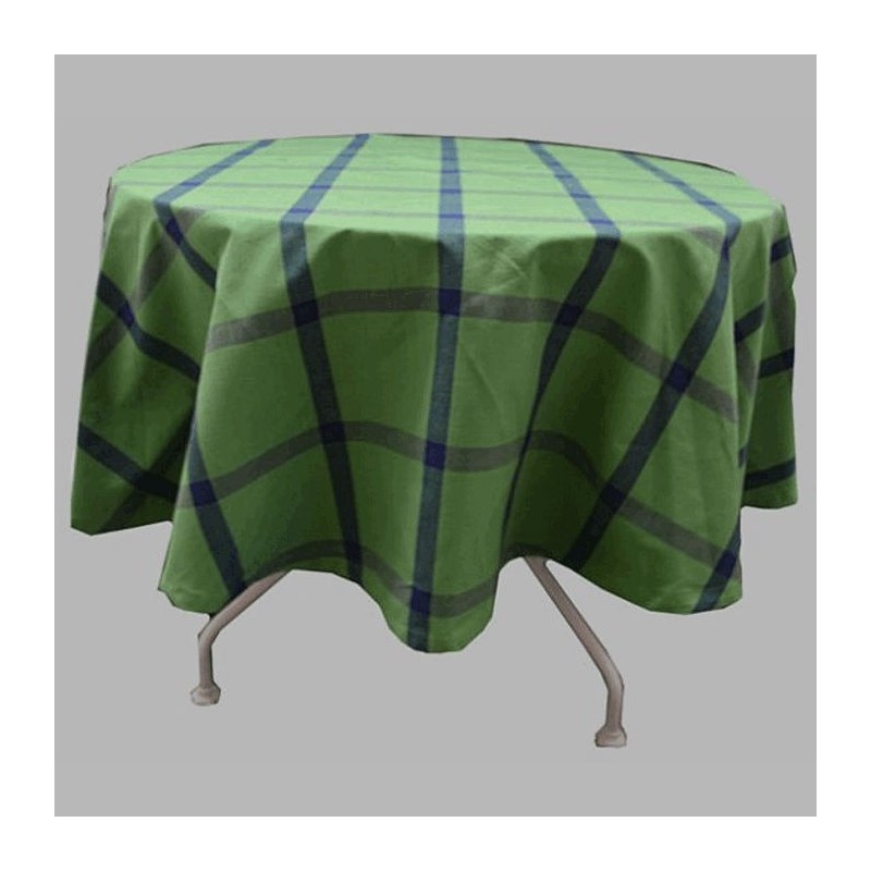tablecloth round color green 180 cm