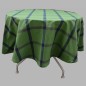 tablecloth round color green 180 cm
