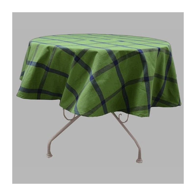 tablecloth round color green 160 cm