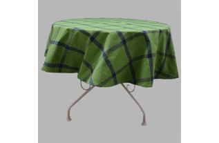tablecloth round color green 160 cm