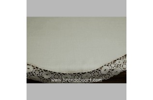 Nappe debby couleur ecru ovale 110 x 150 cm