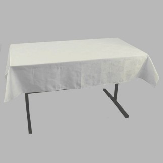 Nappe damask motif de fleurs couleur blanche 135 x 150 cm