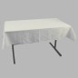 Nappe damask motif de fleurs couleur blanche 135 x 150 cm