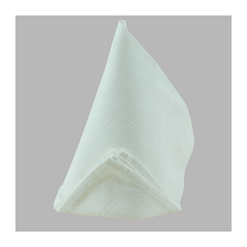 serviette de Damas couleur blanche 48 x 48 cm
