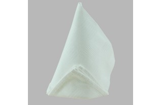 tafelservet van damast kleur wit 48 x 48 cm