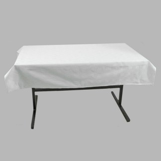 tablecloth damask diamond pattern color white 130 x 240 cm