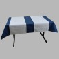 Damask table runner diamond design color white 145 x 40 cm set