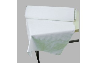 Tissu Damassé Blanc Élégant en Rouleau - Idéal pour Nappes Largeur : 135 cm