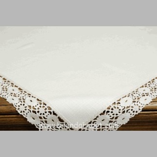 Nappe debby couleur ecru 130 x 130 cm