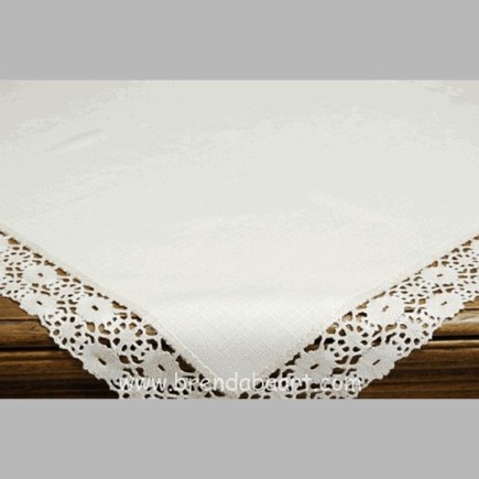 Nappe debby couleur ecru 130 x 130 cm