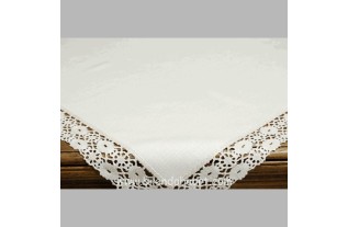 Nappe debby couleur ecru 130 x 130 cm