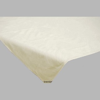 ecru tablecloth or nap with coarse stripes design