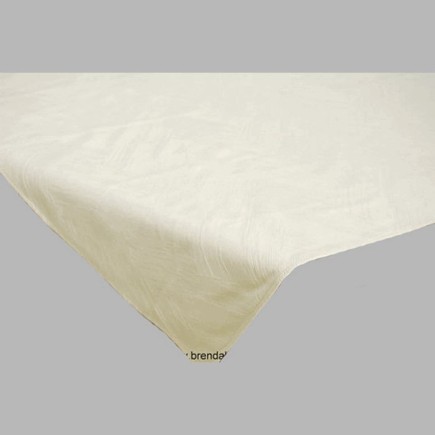 ecru tablecloth or nap with coarse stripes design