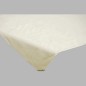 ecru tablecloth or nap with coarse stripes design