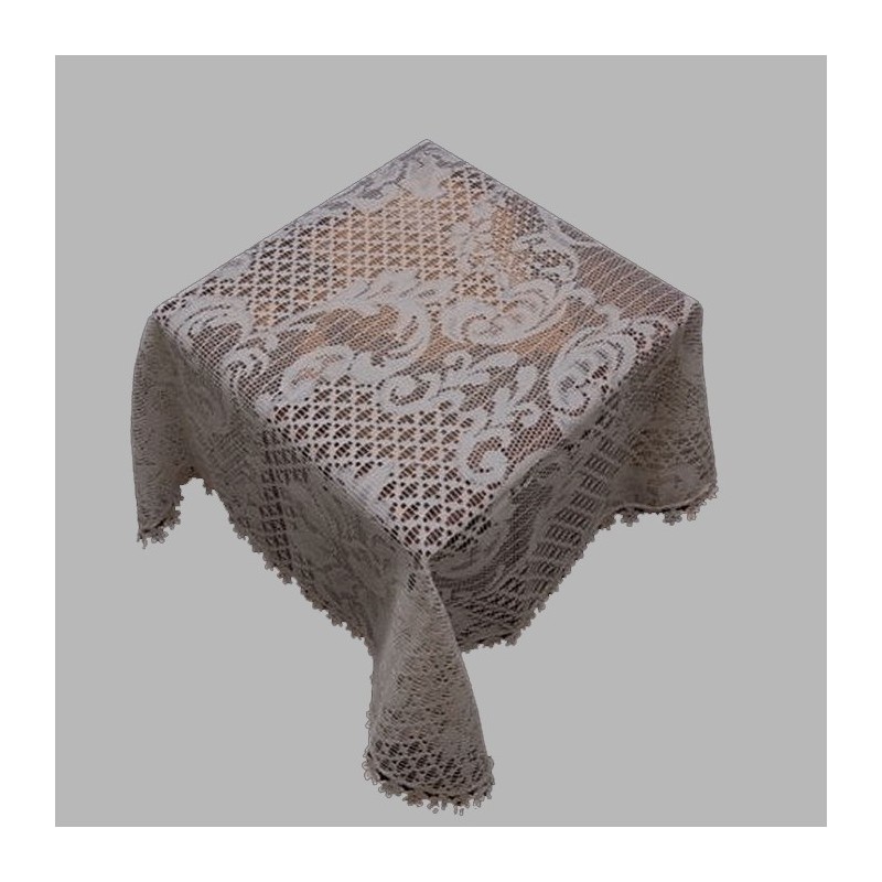 nappe de dentelle couleur ecru 80 x 80 cm
