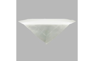 tablecloth organza with leaf color white 150 x 150 cm