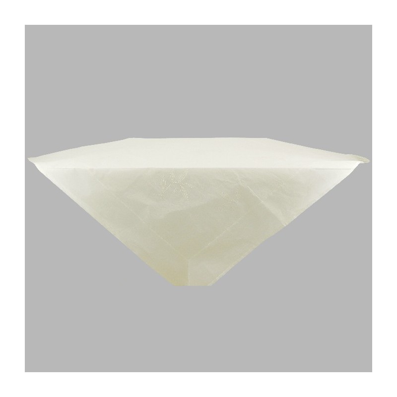 tablecloth organza with fine twig color white 150 x 150 cm