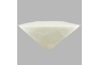 tafelkleed organza met fijn takje kleur wit 150 x 150 cm