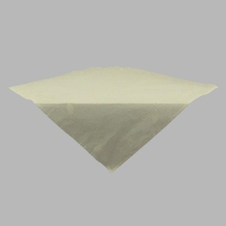 Nappe de Organza couleur old white motif feuilles 90 x 90 cm