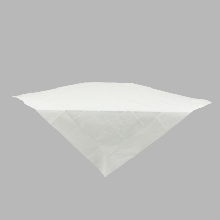 Tablecloth organza color white  square design 100 x 100 cm