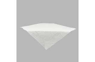 Tablecloth organza color white  square design 100 x 100 cm