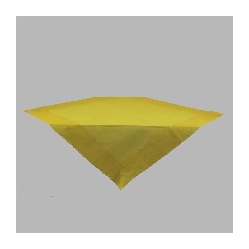 Tablecloth organza color yellow 100 x 100 cm