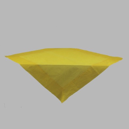 Tablecloth organza color yellow 100 x 100 cm