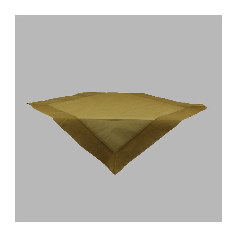 Tafelkleed organza kleur bruin 100 x 100 cm Tafelkleed organza kleur bruin 100 x 100 cm