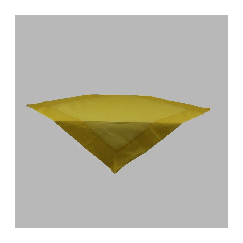 Nappe de Organza couleur jaune d'œuf 100 x 100 cm